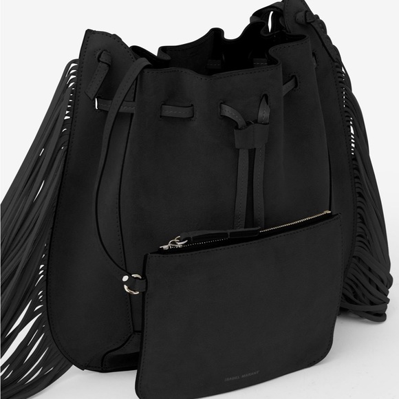 Isabel Marant Oskaf Fringe Purse - Black - Picture 10 of 12